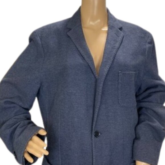 Michael Kors Womens Blue Blazer with Subtle Pinstripes - Picture 3 of 7